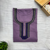 Neck Embroidery Plain Cotton Nighty, Free Size, Short Sleeve (54″-56″ length)